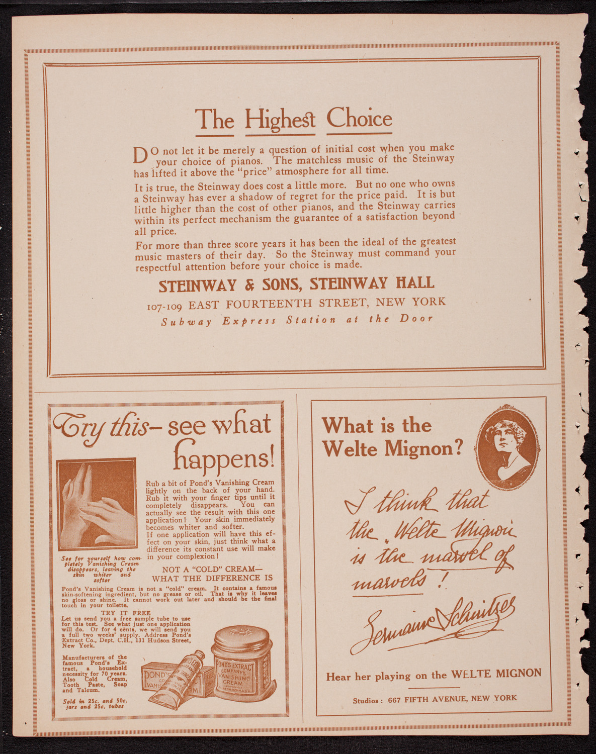 Boston Symphony Orchestra, November 30, 1916, program page 4