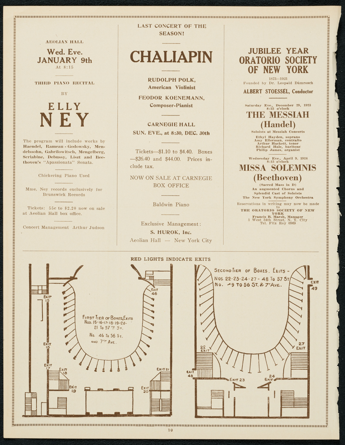 New York Philharmonic, December 27, 1923, program page 10