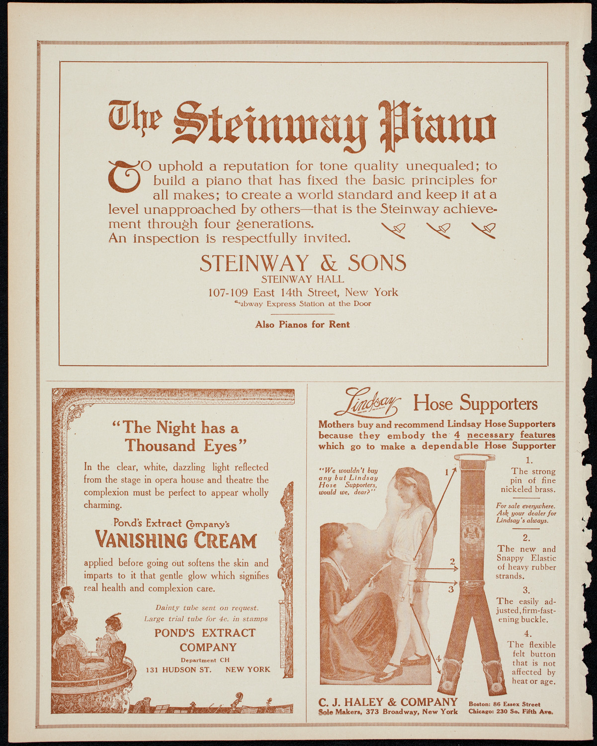 Teresa Carreño, Piano, January 9, 1914, program page 4