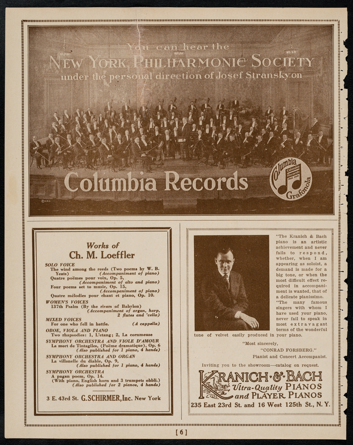 Philadelphia Orchestra, April 18, 1922, program page 6