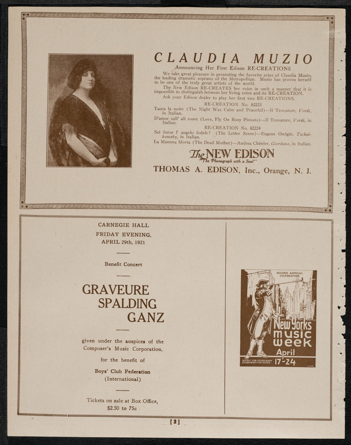 Benefit: Woman's Hospital Alumnae Sick Benefit Fund, April 21, 1921, program page 2