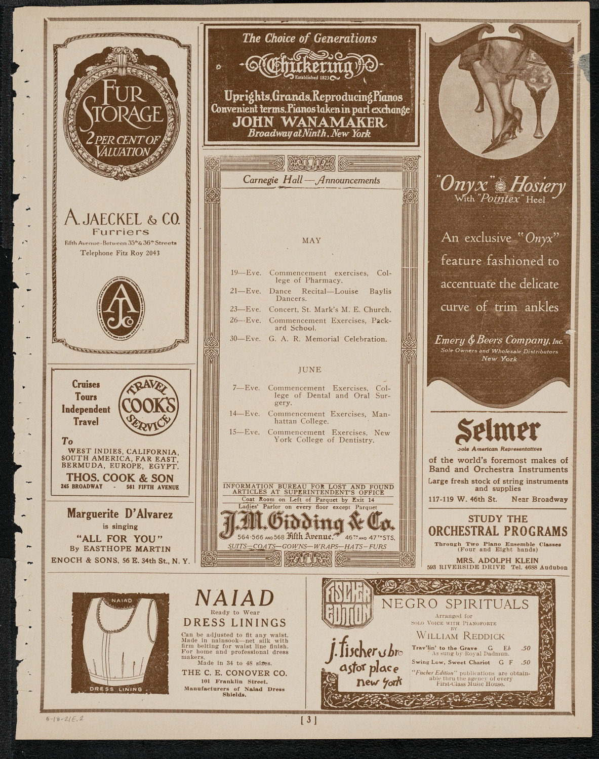 Pupils of Christine Dobbins, May 18, 1921, program page 3