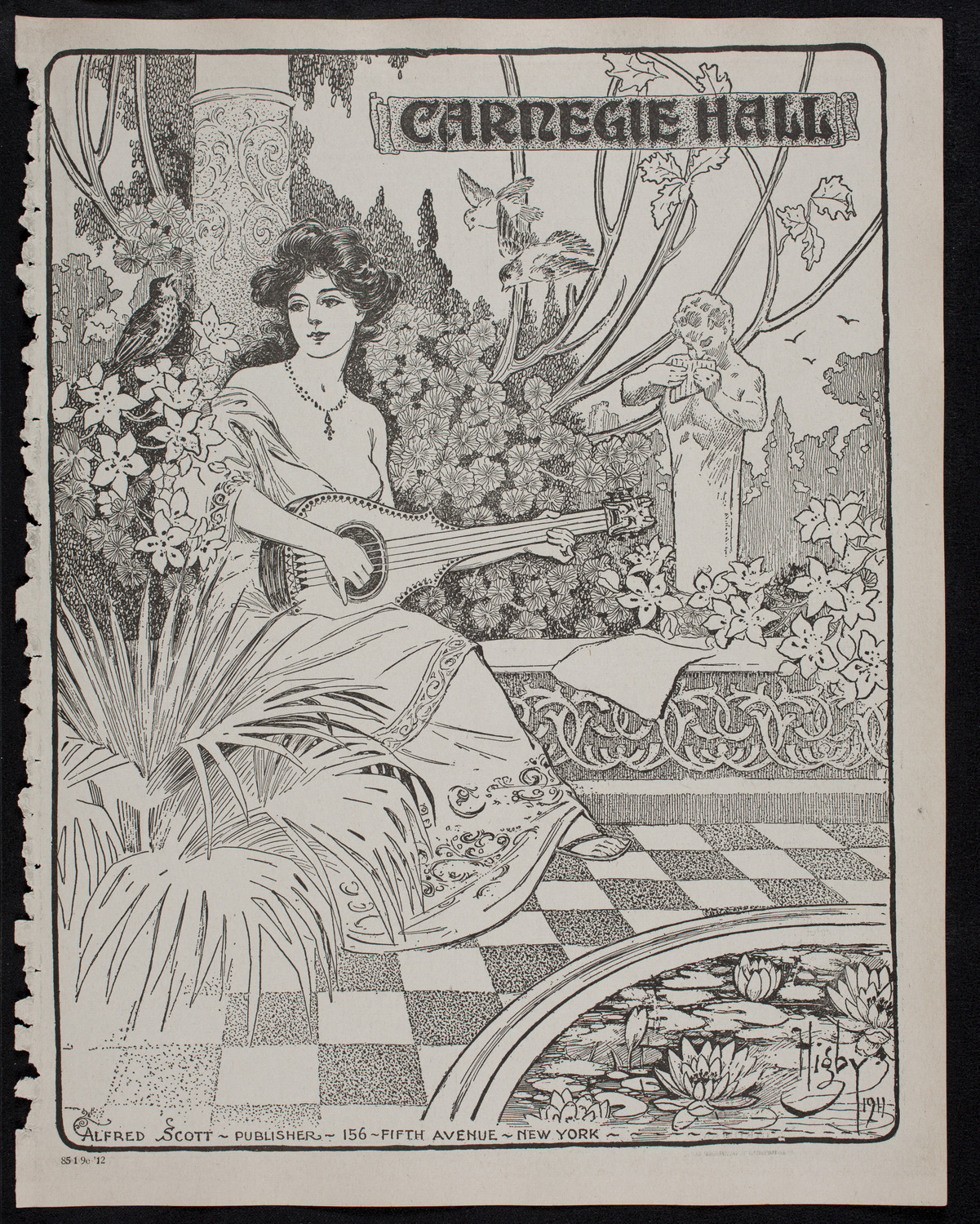 Volpe Symphony Society of New York, January 9, 1912, program page 1