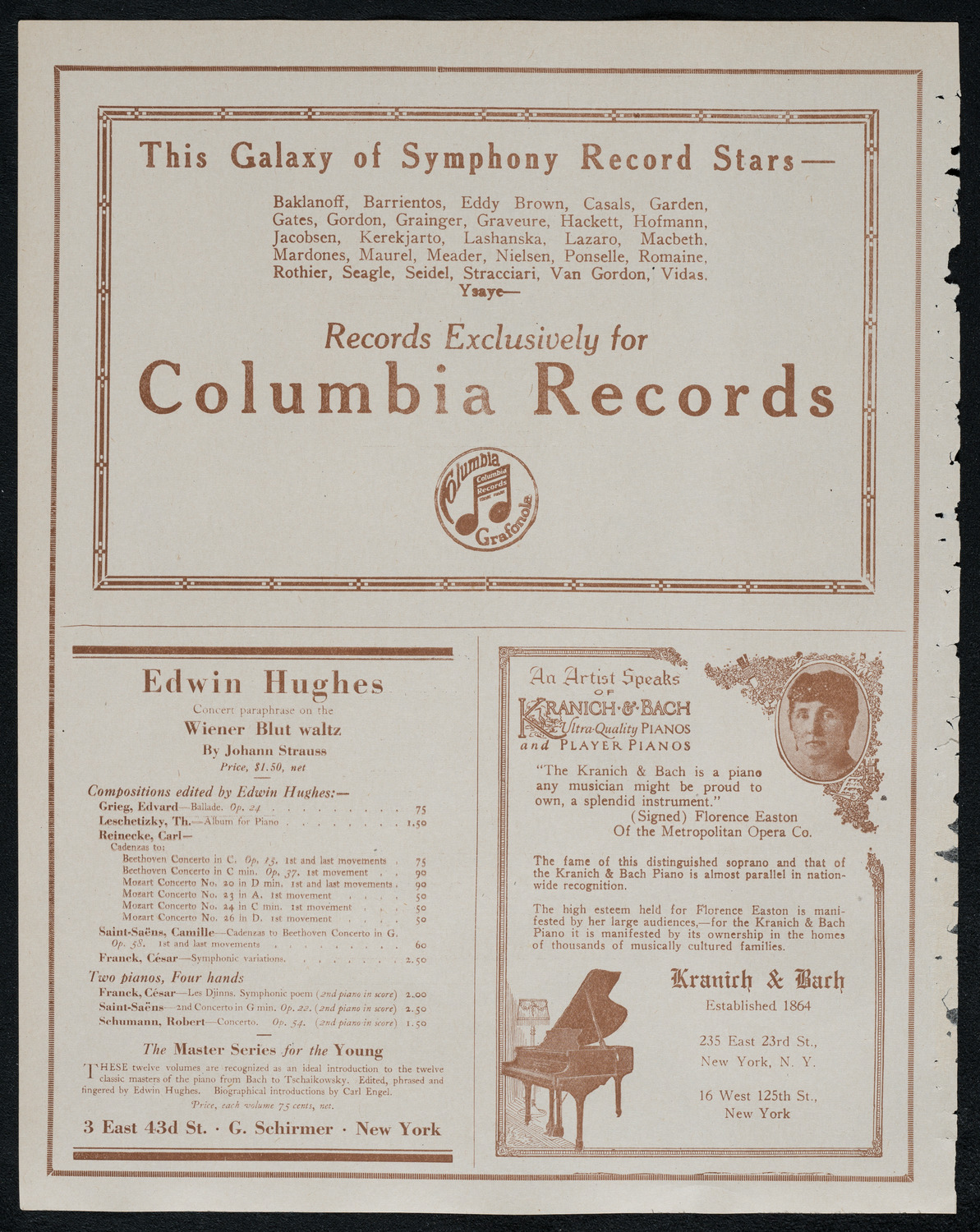 New York Philharmonic, February 20, 1921, program page 6