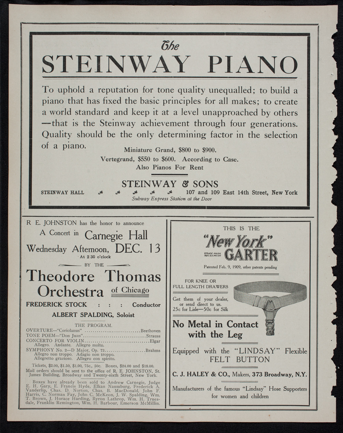Elmendorf Lecture: Milan and the Italian Lakes, November 19, 1911, program page 4