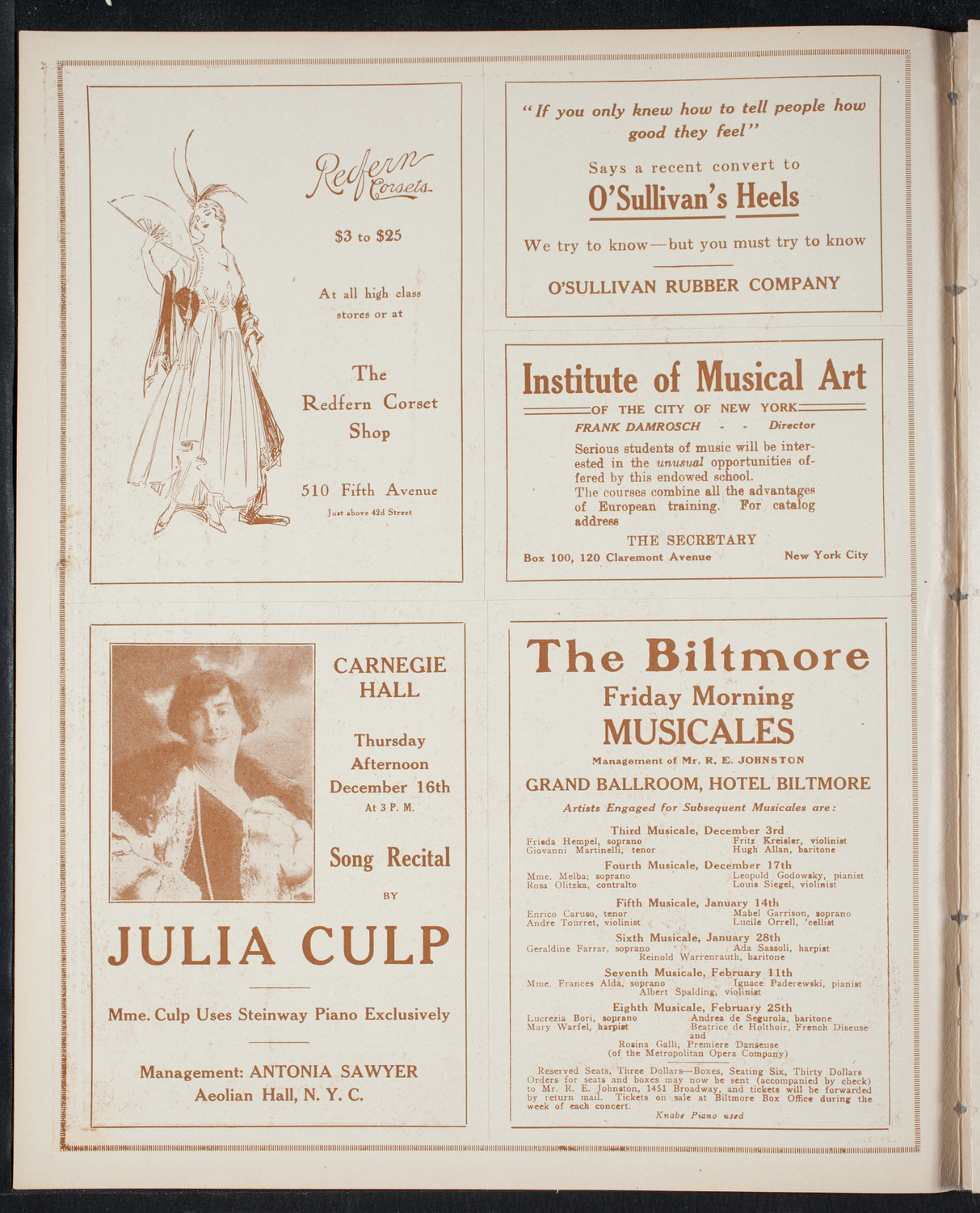 Elmendorf Lecture: Switzerland, November 21, 1915, program page 2
