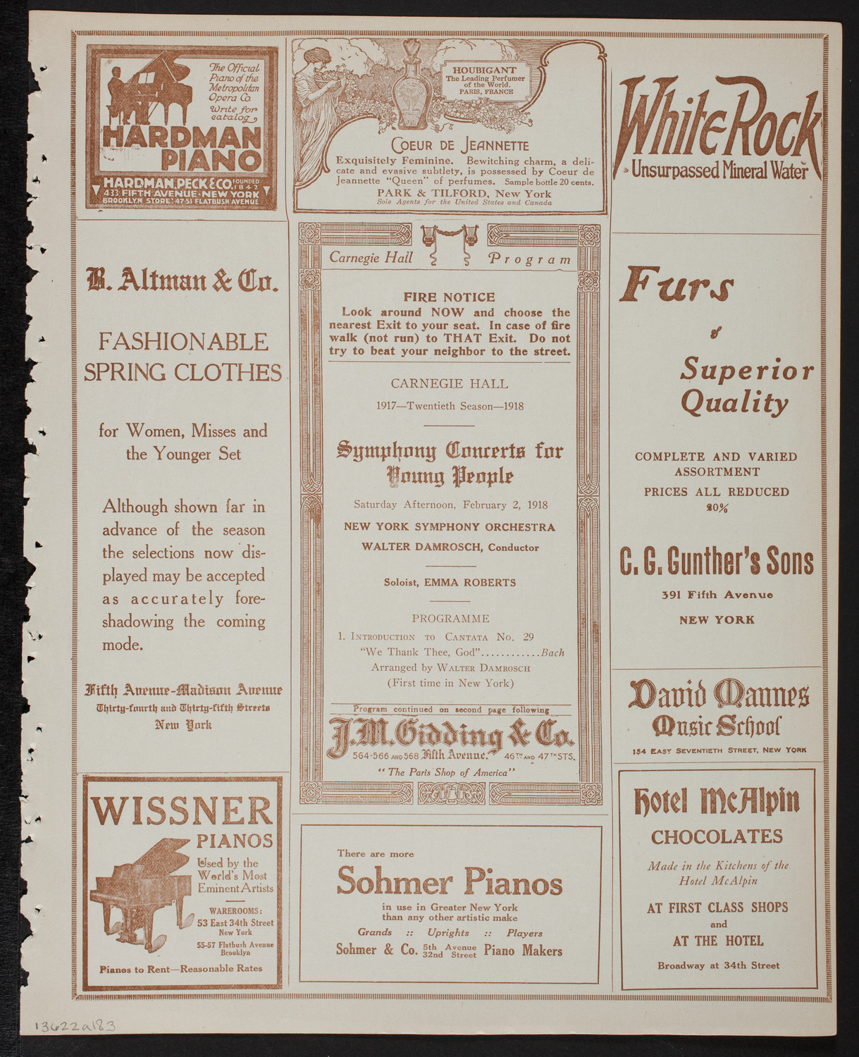 Symphony Concert for Young People, February 2, 1918, program page 5