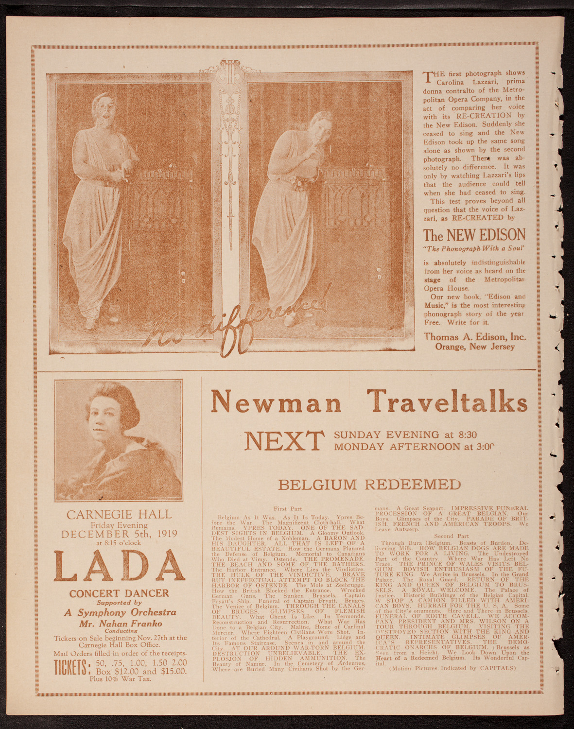 Newman Traveltalks: Occupied Germany, November 23, 1919, program page 2