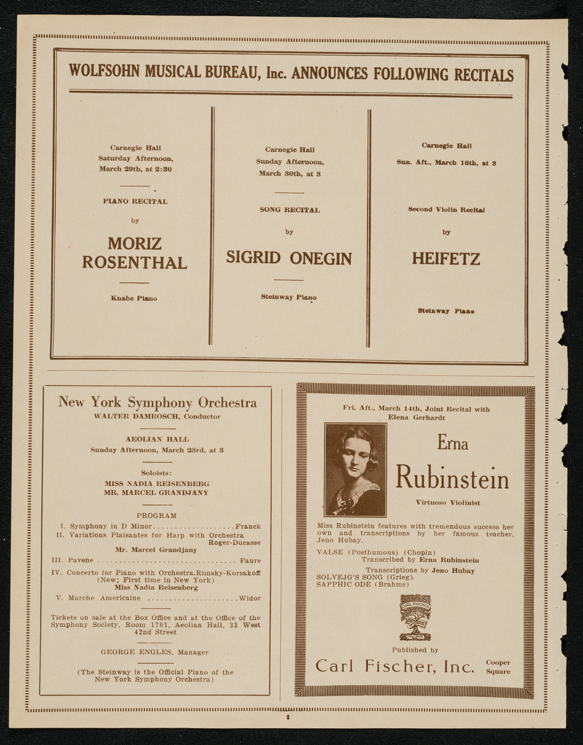 Jewish National Workers Alliance Chorus, March 15, 1924, program page 8