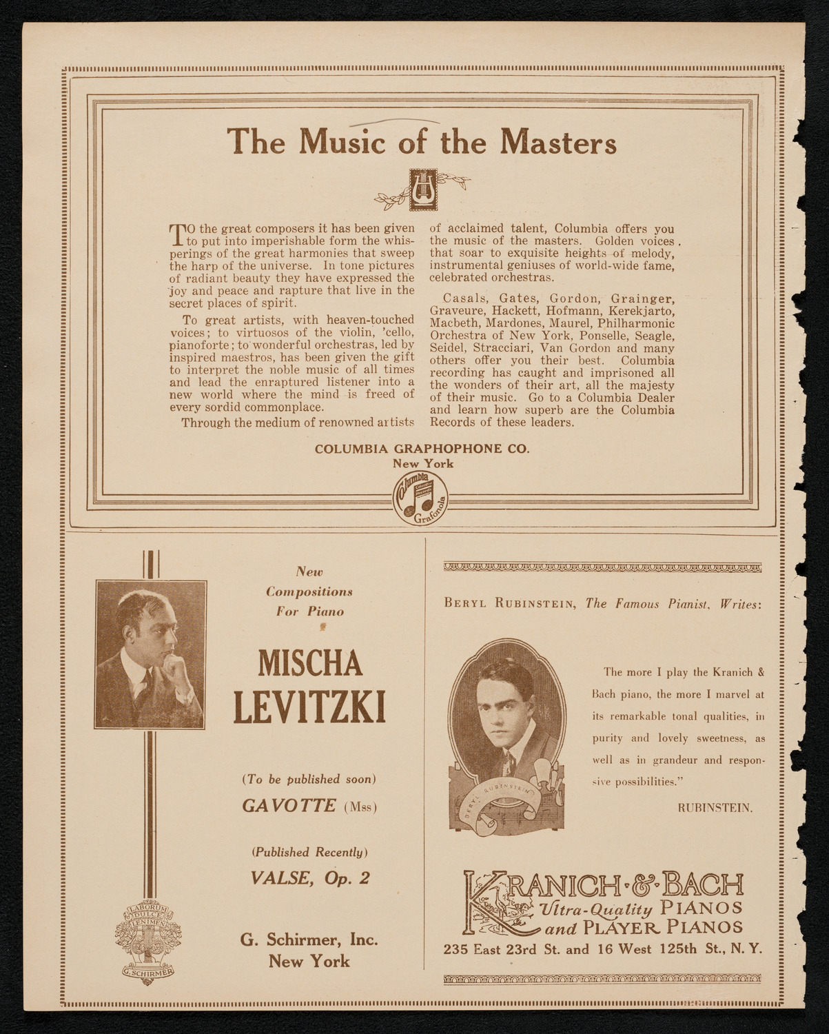 New York Symphony Orchestra, January 25, 1923, program page 6