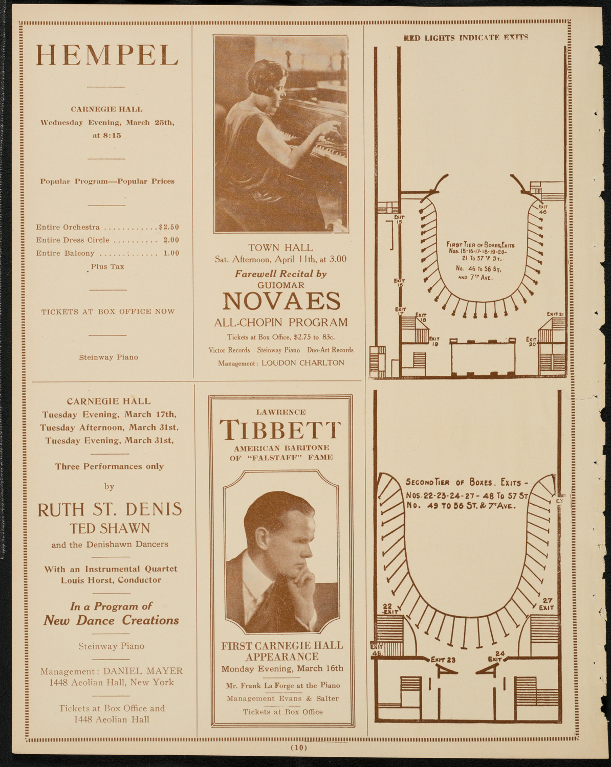 New York Symphony Orchestra, March 13, 1925, program page 10