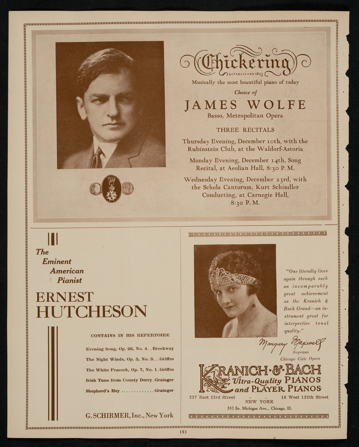 Benefit: Sanoker Relief, December 7, 1925, program page 6