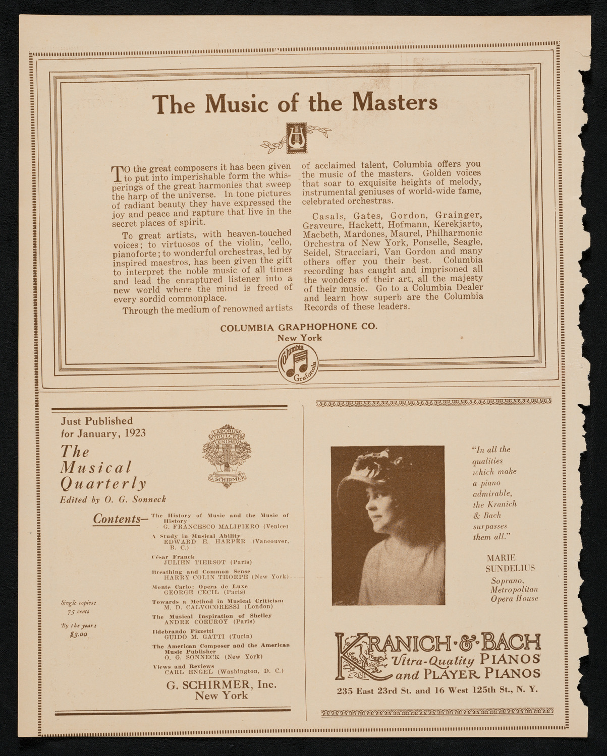 Isadora Duncan, Dancer, with the Russian Symphony Orchestra, January 15, 1923, program page 6