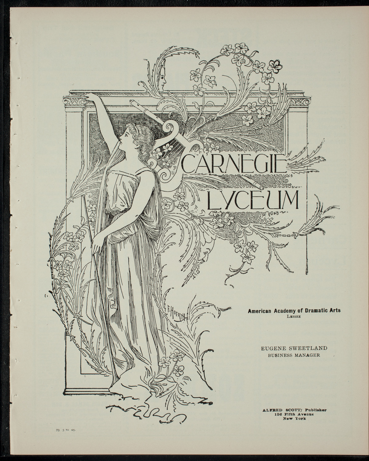 Hamilton Institute for Boys Dramatic Association, March 10, 1905, program page 1