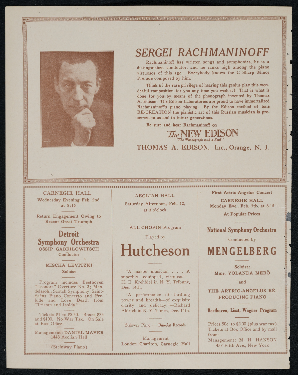 New York Philharmonic, January 30, 1921, program page 2