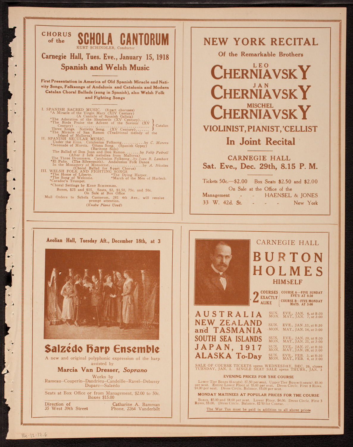 New York Banks' Glee Club, December 10, 1917, program page 11