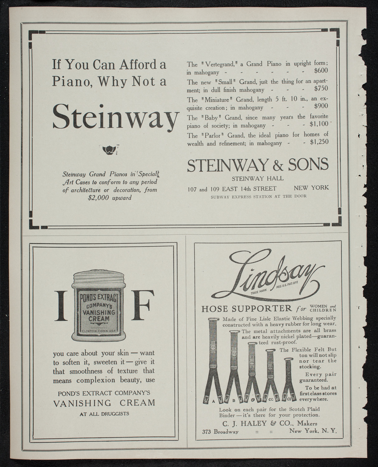 New York Philharmonic, December 19, 1912, program page 4
