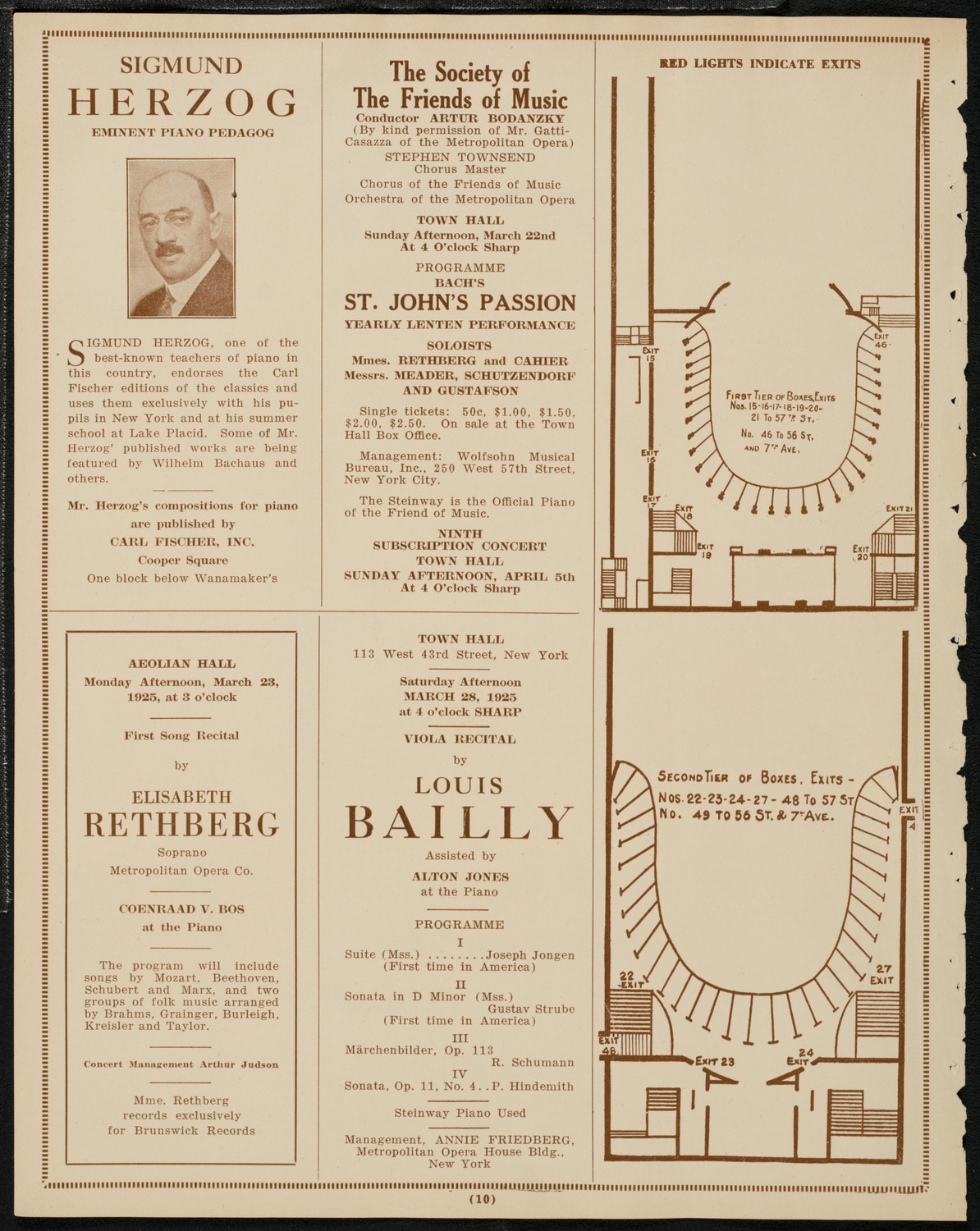 Benefit: Hebrew Home for the Aged, March 21, 1925, program page 10