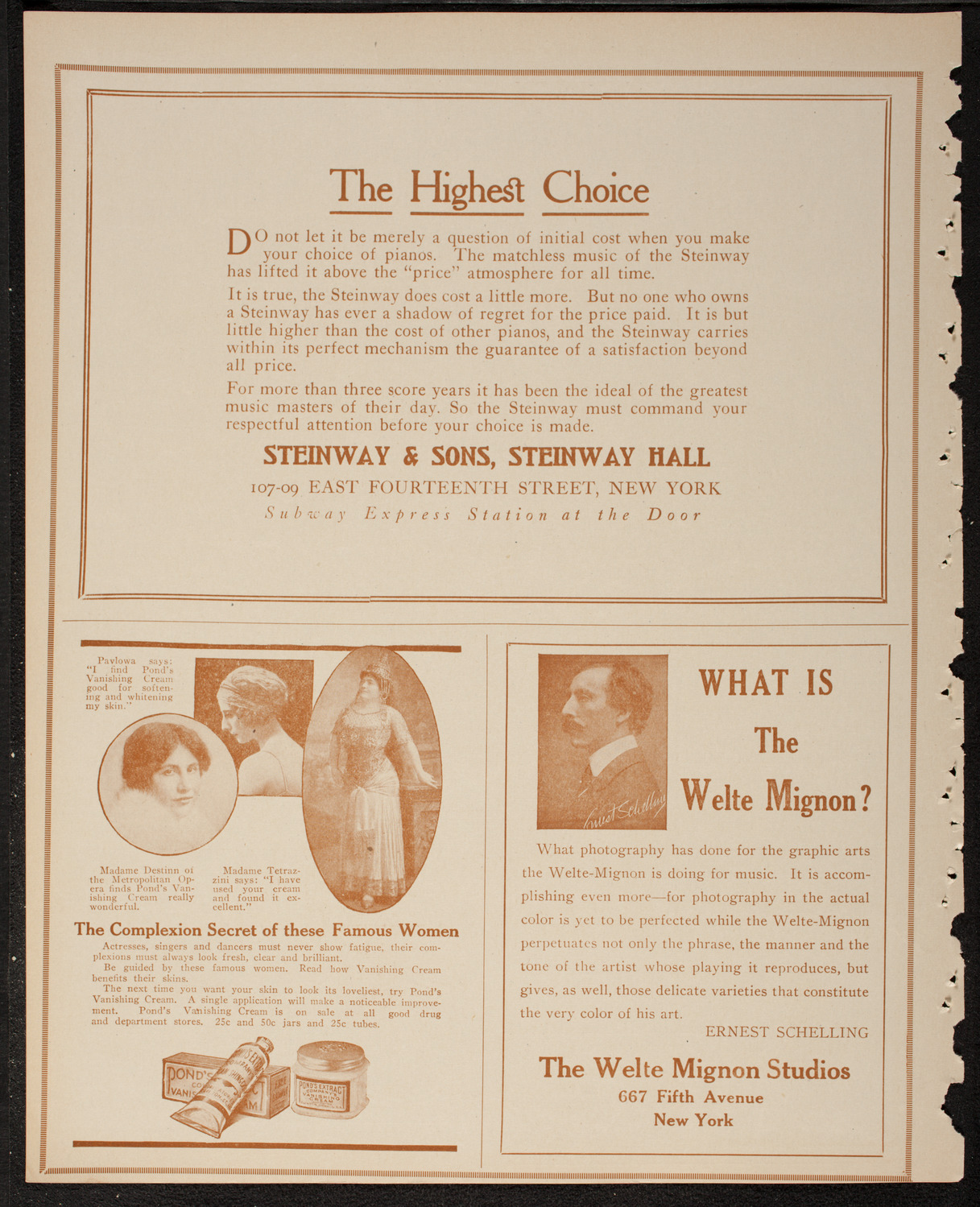 New York Philharmonic, February 4, 1917, program page 4