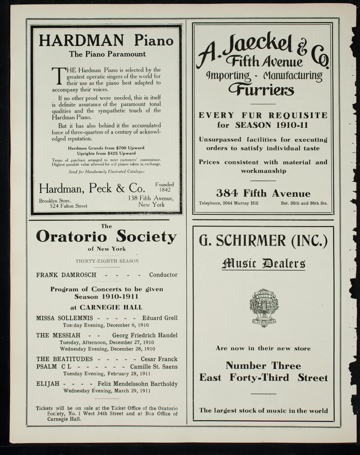 Elmendorf Lecture: London, November 13, 1910, program page 8