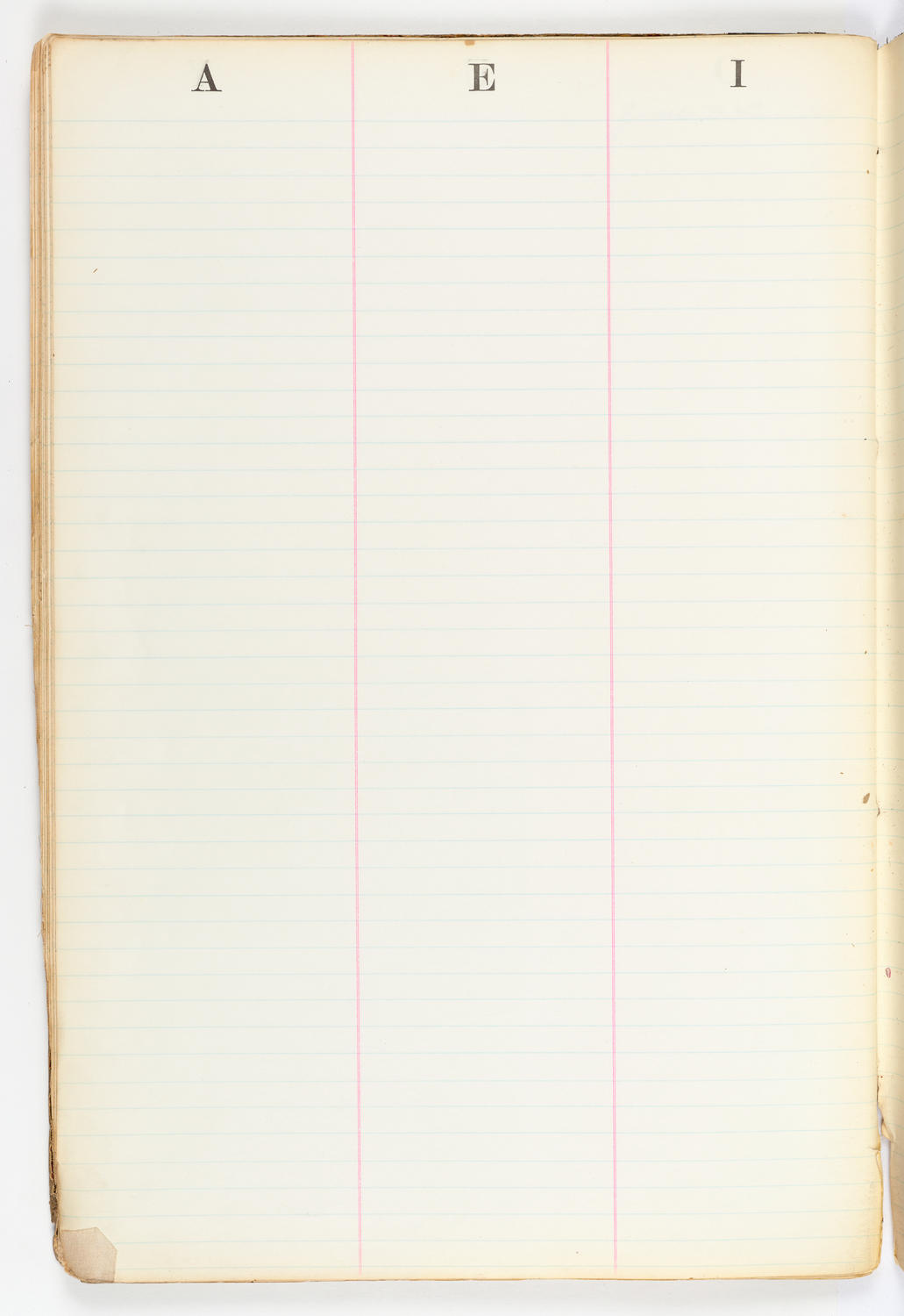 Music Hall Account Ledger Index, volume 2, page 66