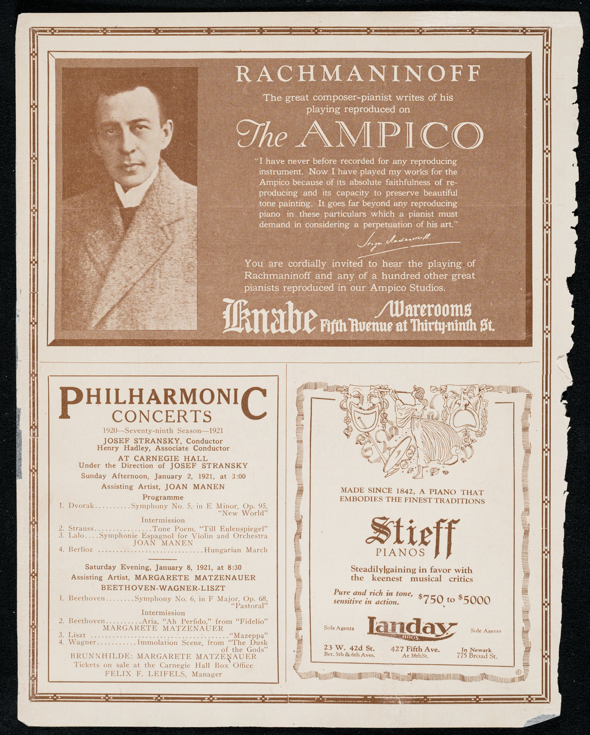 New York Symphony Orchestra, December 31, 1920, program page 12