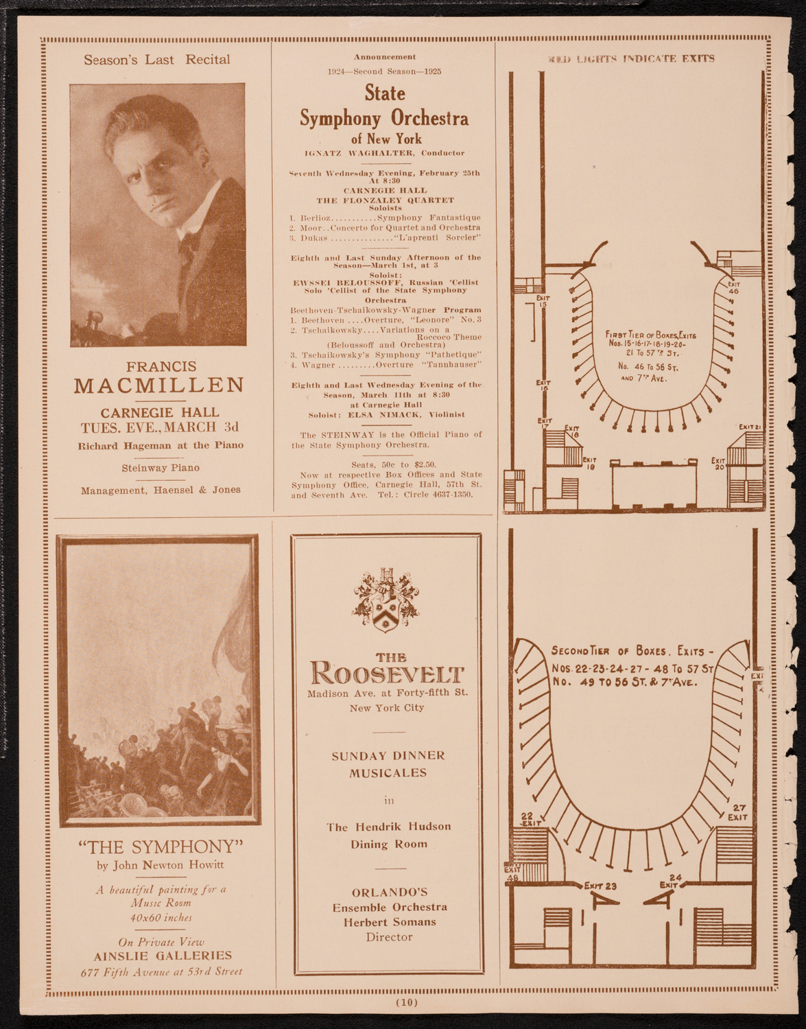 Schola Cantorum of New York, February 24, 1925, program page 10