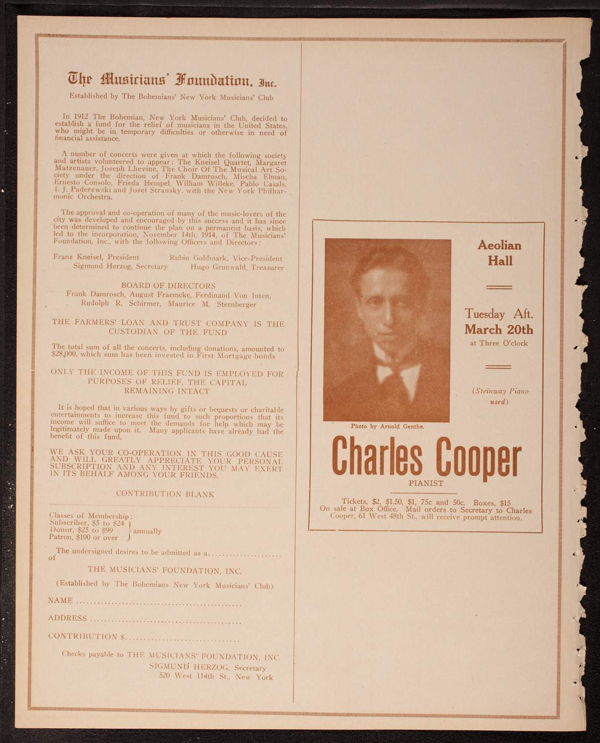 Lecture by Burr McIntosh, March 8, 1917, program page 10