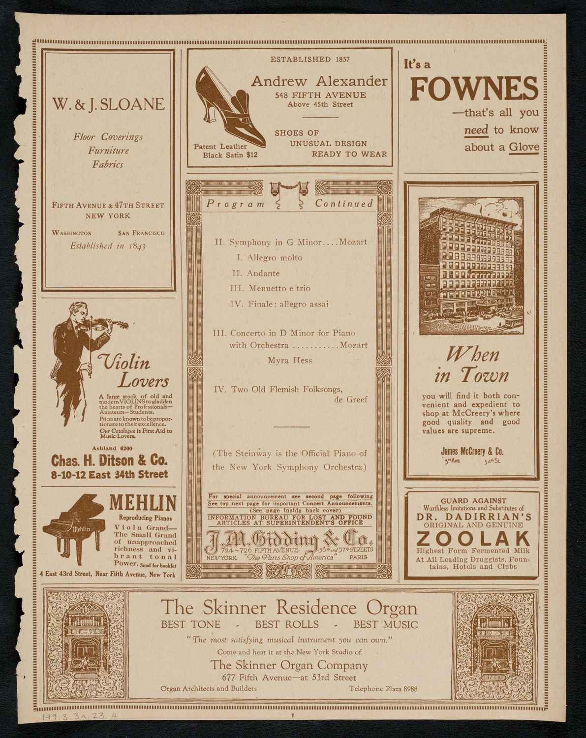 Symphony Concert for Young People, March 3, 1923, program page 7