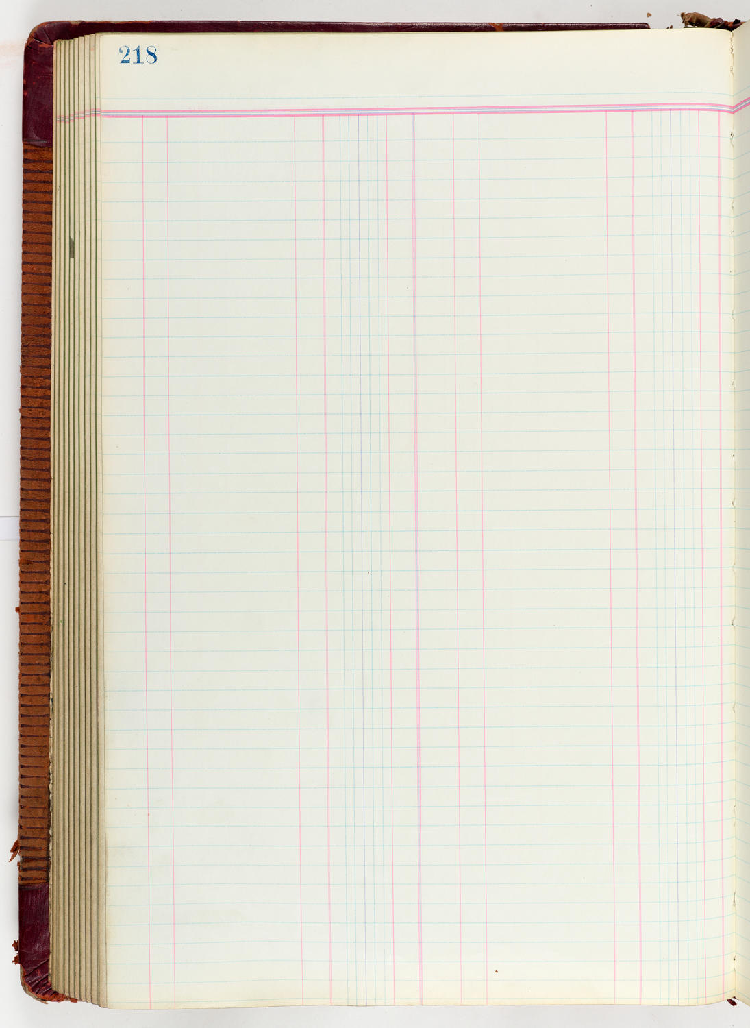 Music Hall Accounting Ledger Journal, volume 6, page 218