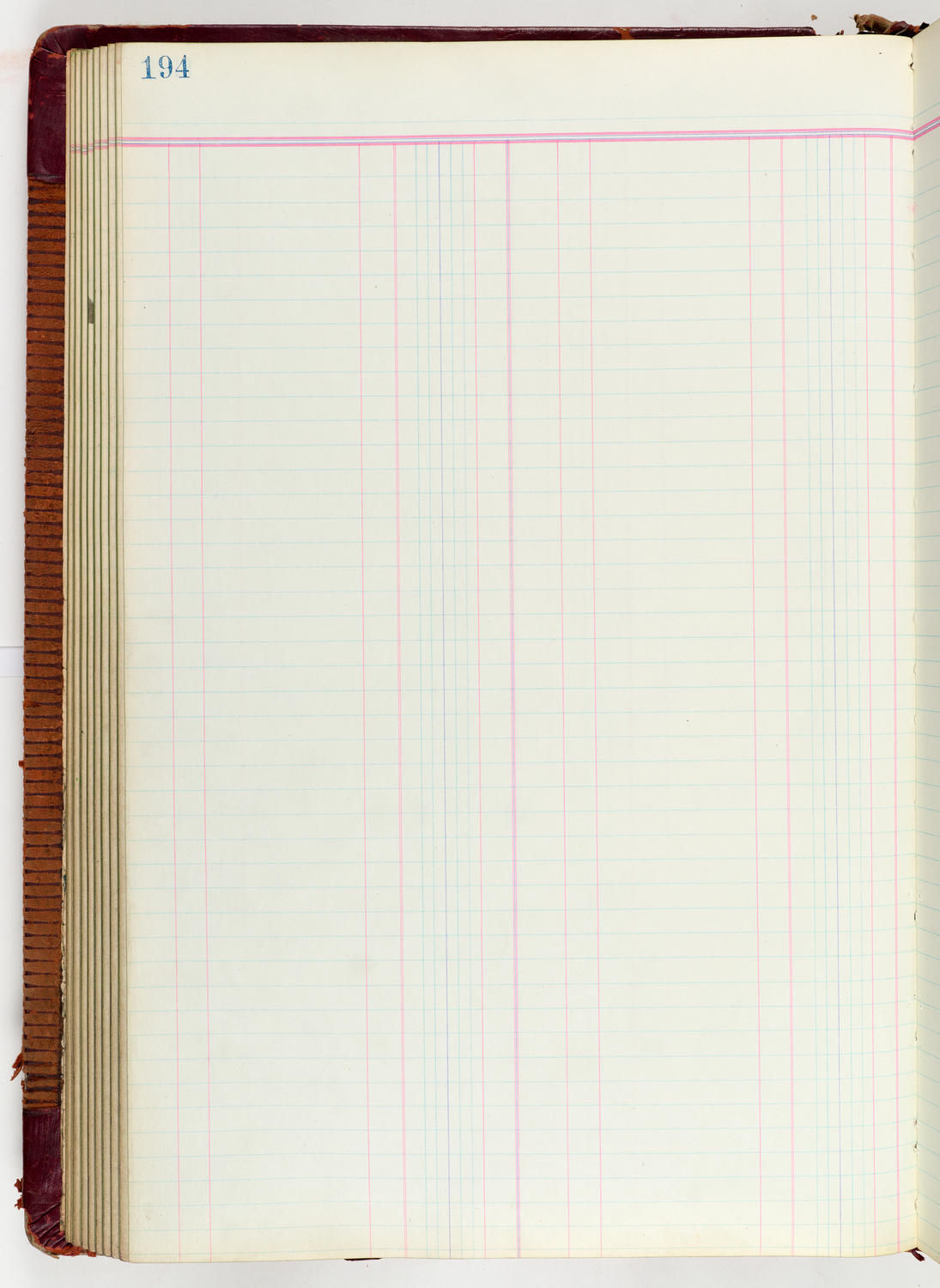 Music Hall Accounting Ledger Journal, volume 6, page 194