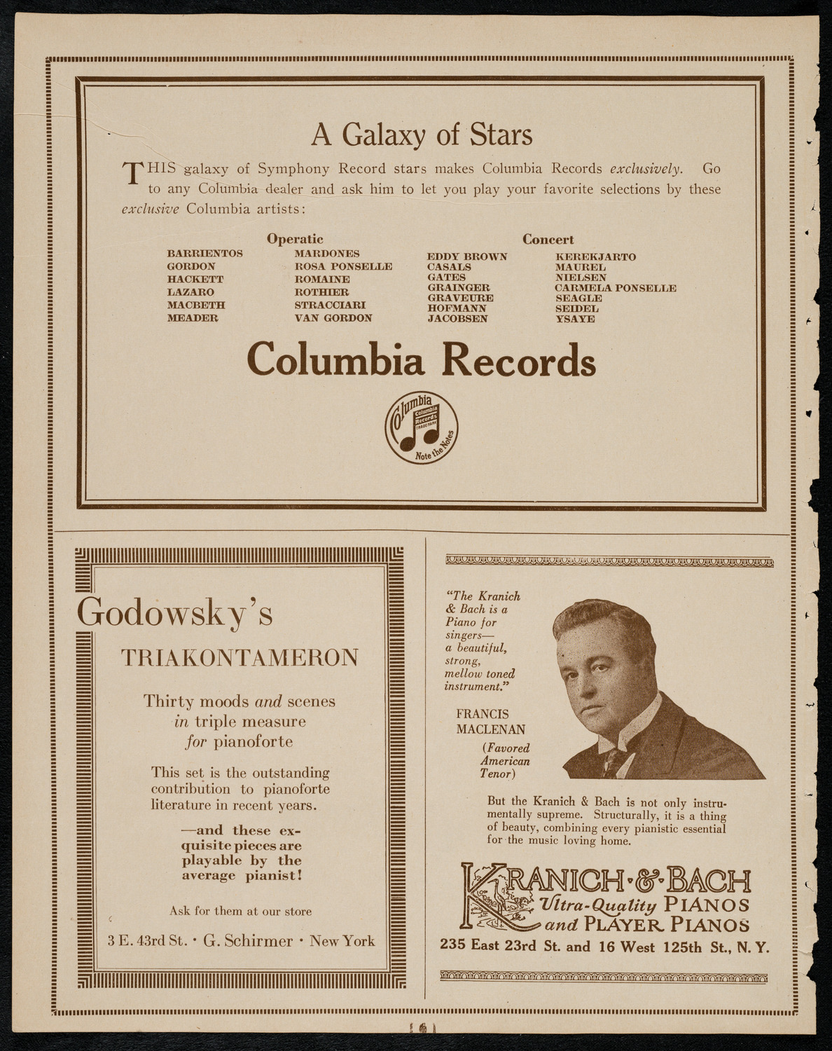 Sir Arthur Conan Doyle, May 5, 1922, program page 6