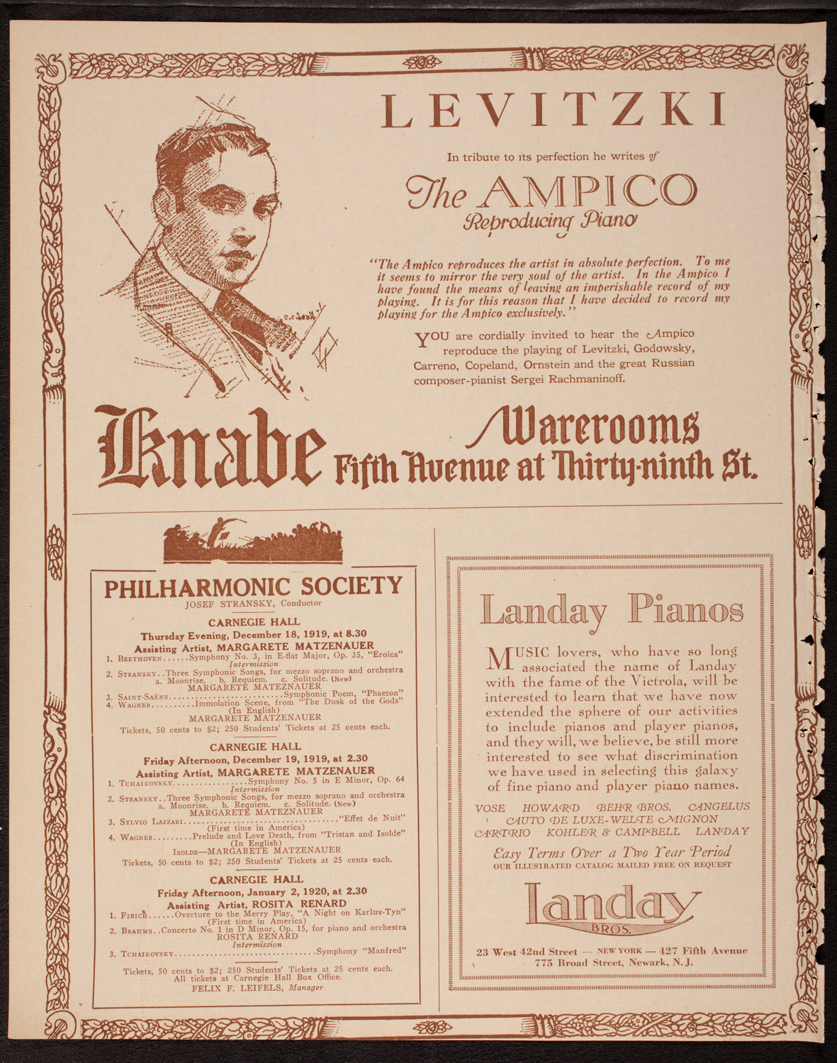 Musical Art Society of New York, December 16, 1919, program page 12