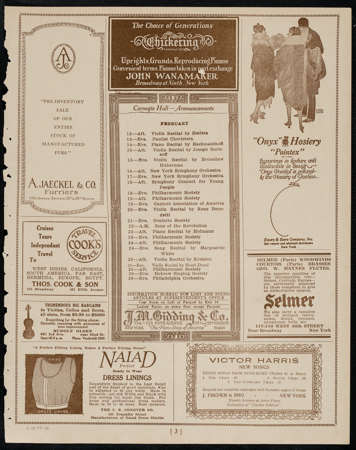 Burton Holmes Travelogue: Venice, February 12, 1922, program page 3