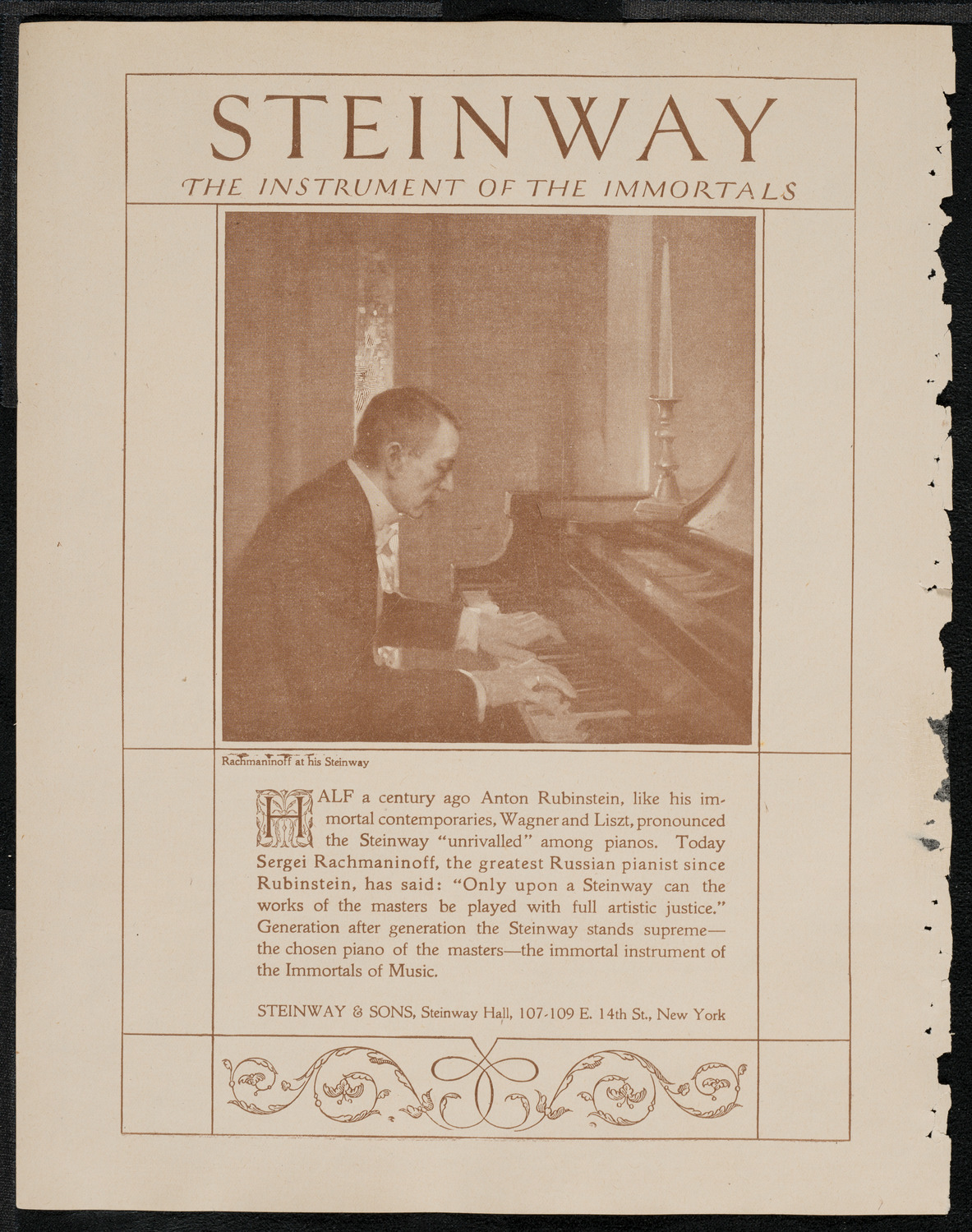 National Symphony Orchestra, March 9, 1921, program page 4