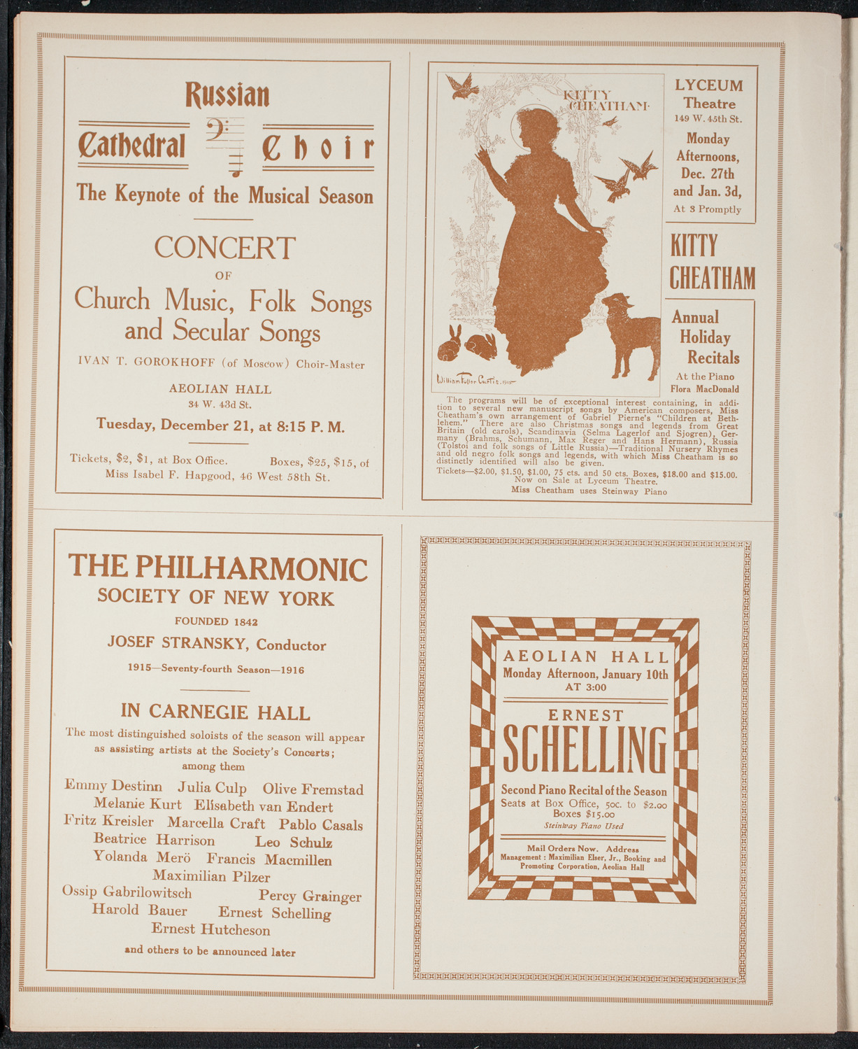 Elmendorf Lecture: The Yellowstone National Park, December 19, 1915, program page 10