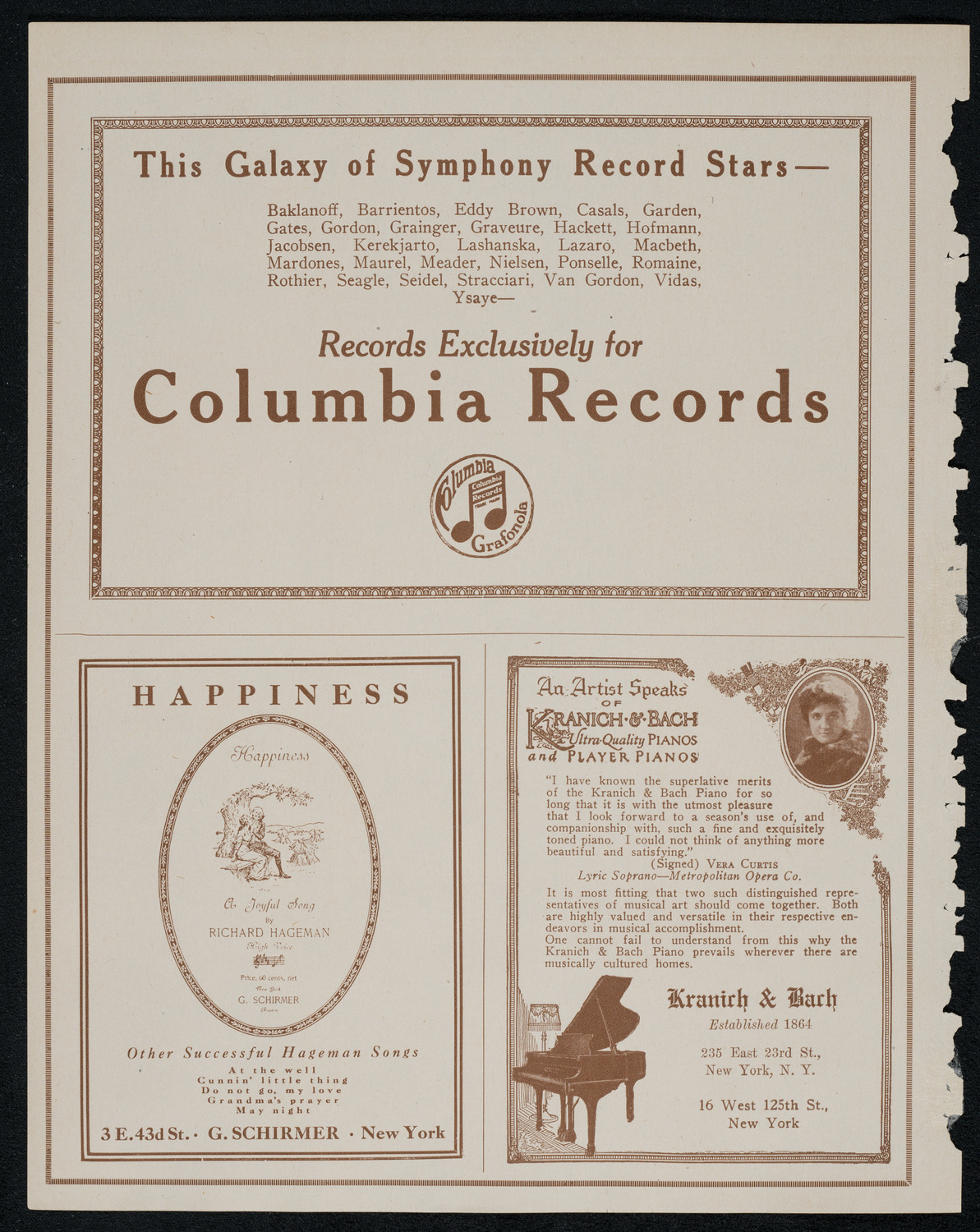 Frieda Hempel, Soprano, January 5, 1921, program page 6