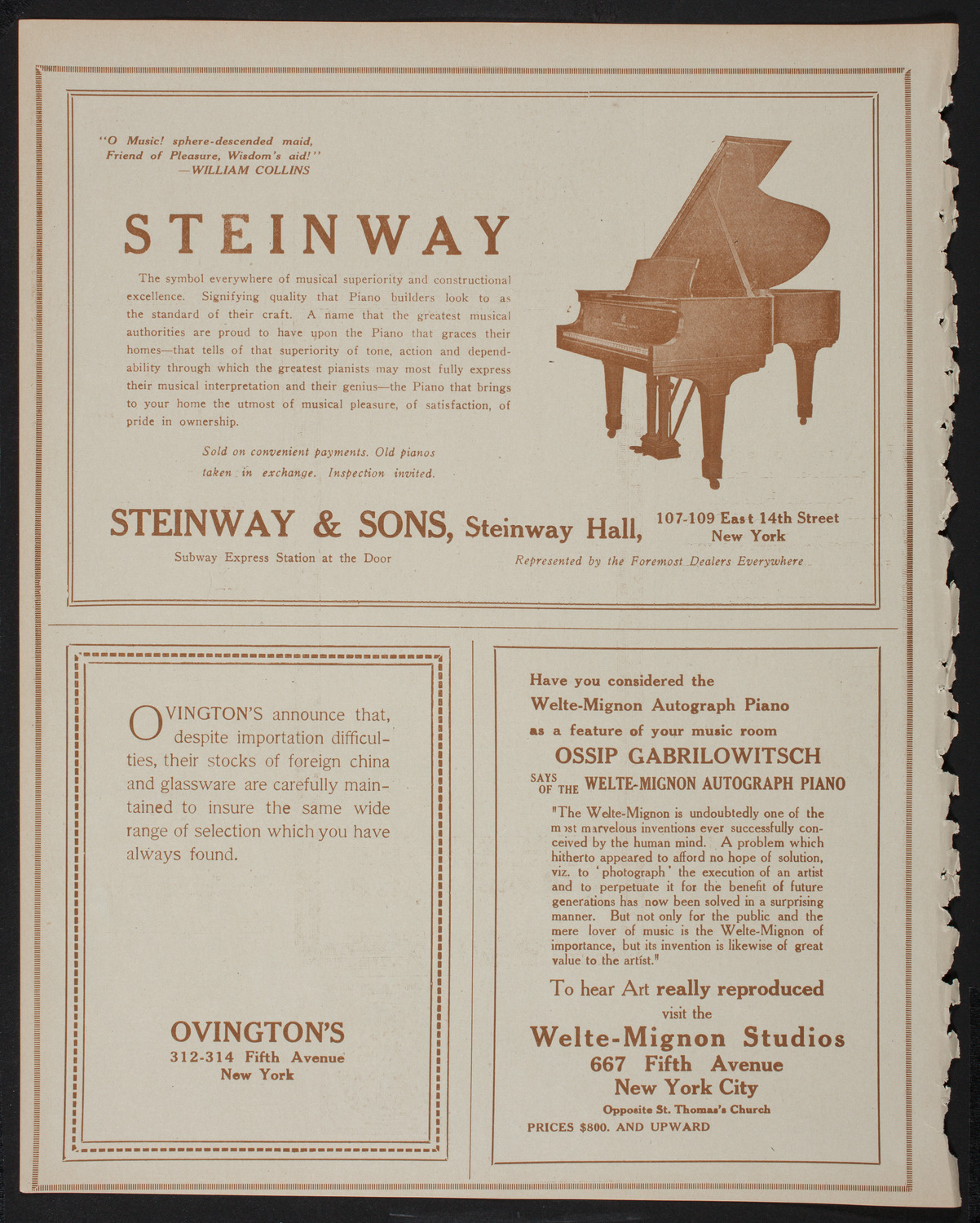 New York Symphony Orchestra, January 10, 1918, program page 4