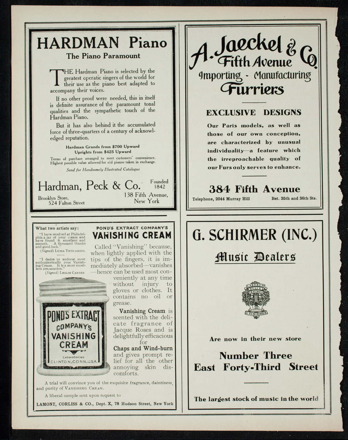 New York Philharmonic, November 27, 1910, program page 8