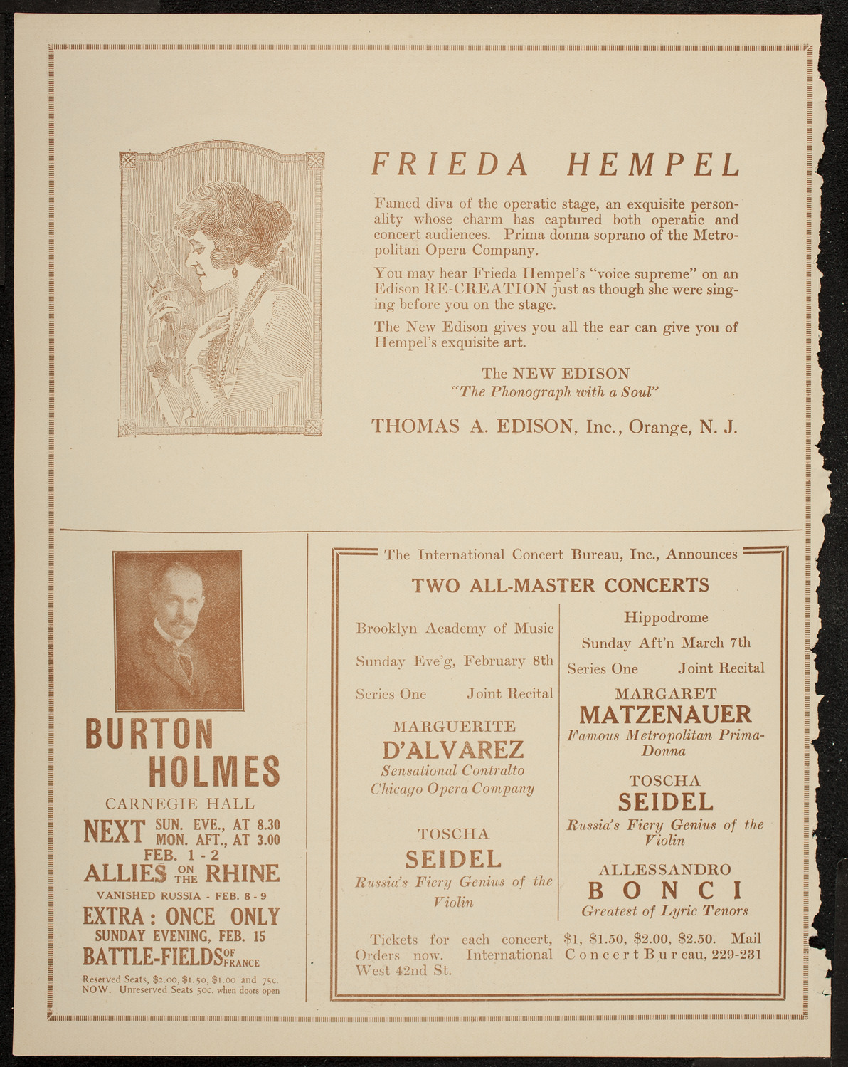 New York Philharmonic, February 1, 1920, program page 2