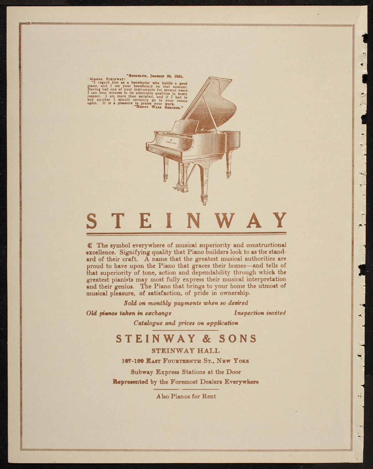 New Symphony Orchestra, April 16, 1920, program page 4