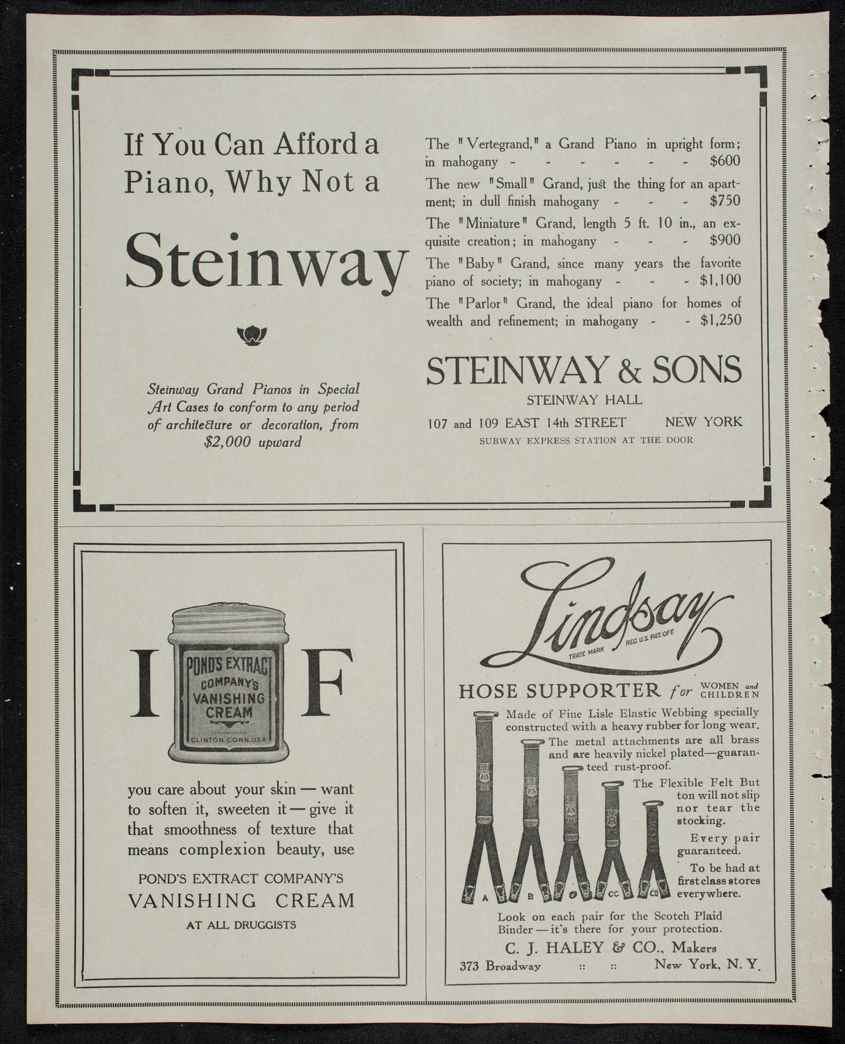 New York Philharmonic, December 26, 1912, program page 4