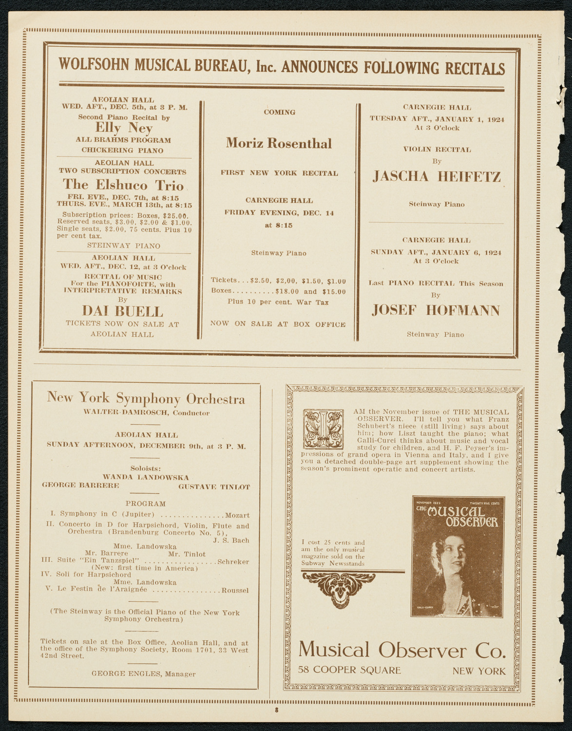Newman Traveltalks: Argentina, November 25, 1923, program page 8