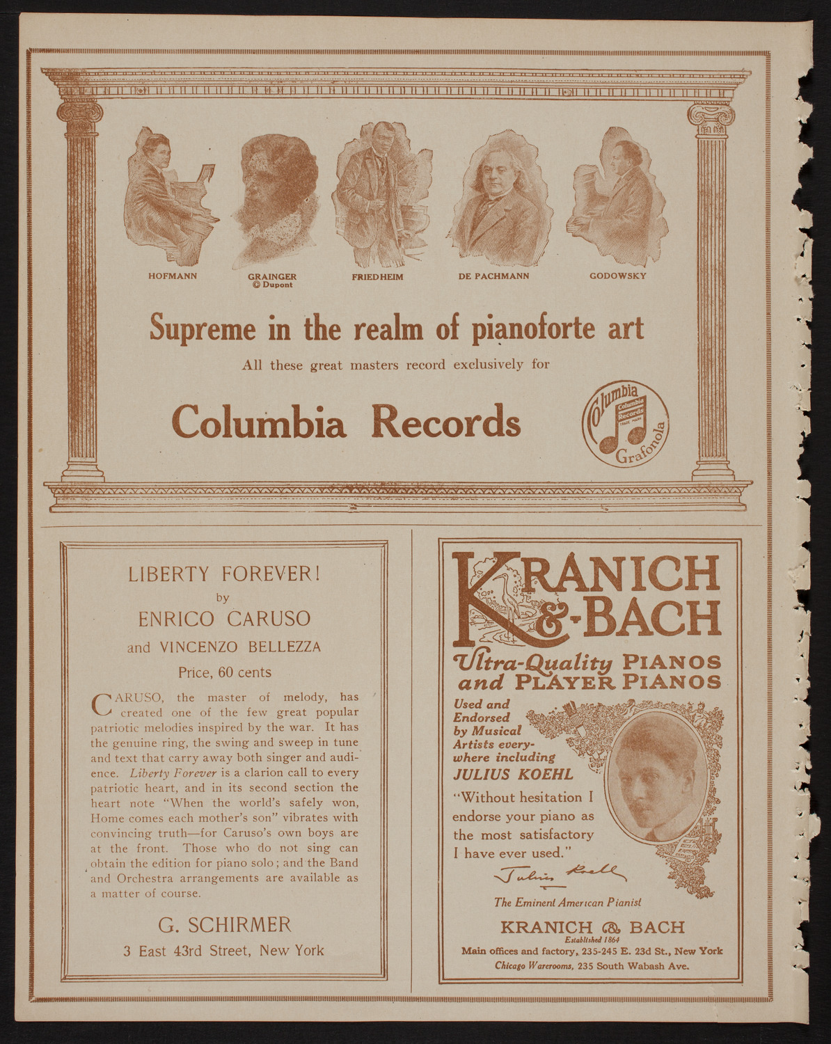 Gipsy Smith and the Musique Militaire Française, June 13, 1918, program page 6