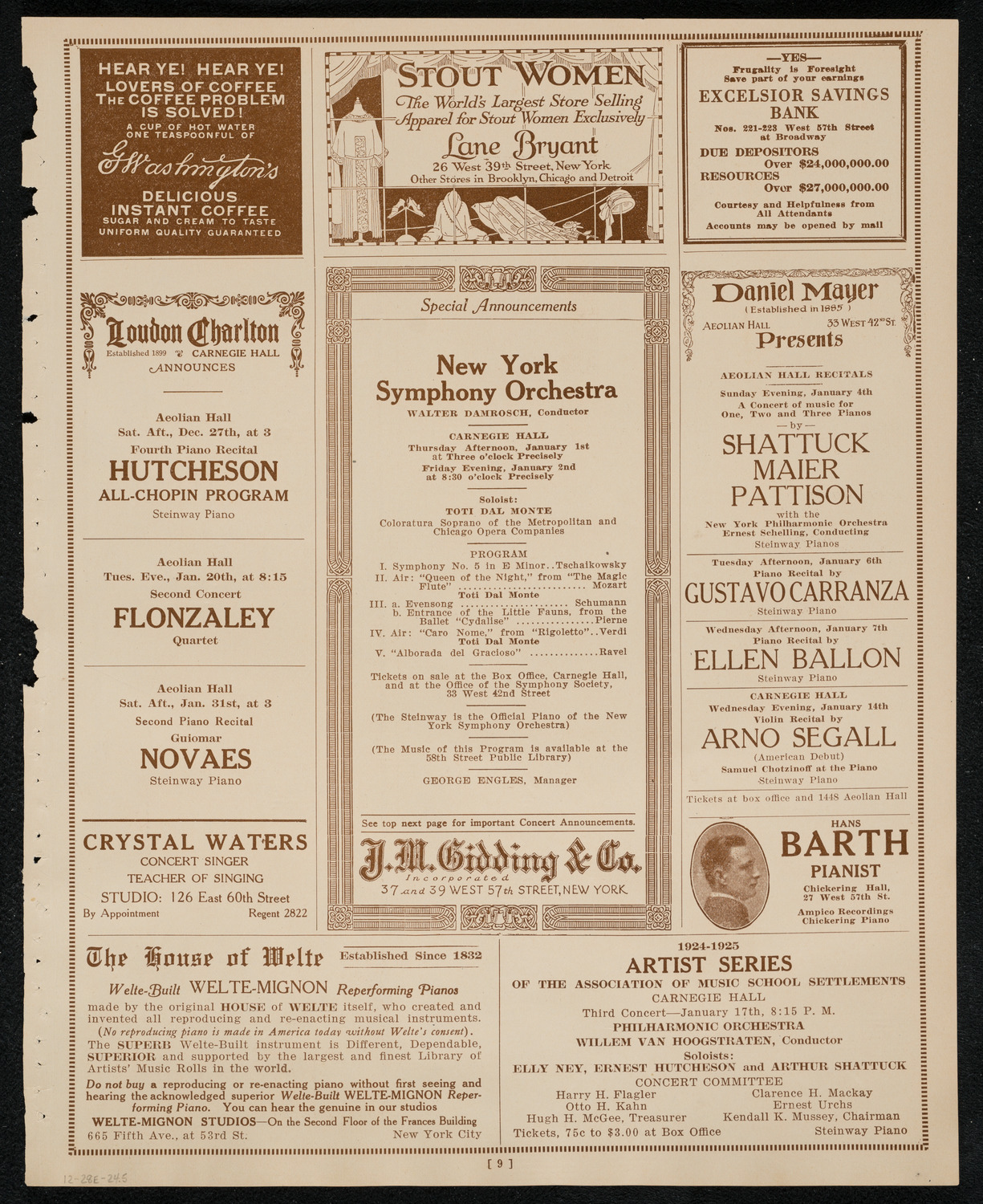 Benefit for Sanoker Relief, December 28, 1924, program page 9