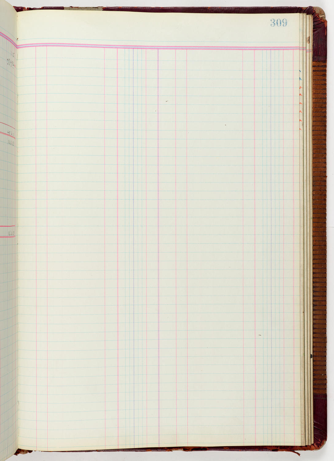Music Hall Accounting Ledger Journal, volume 6, page 309