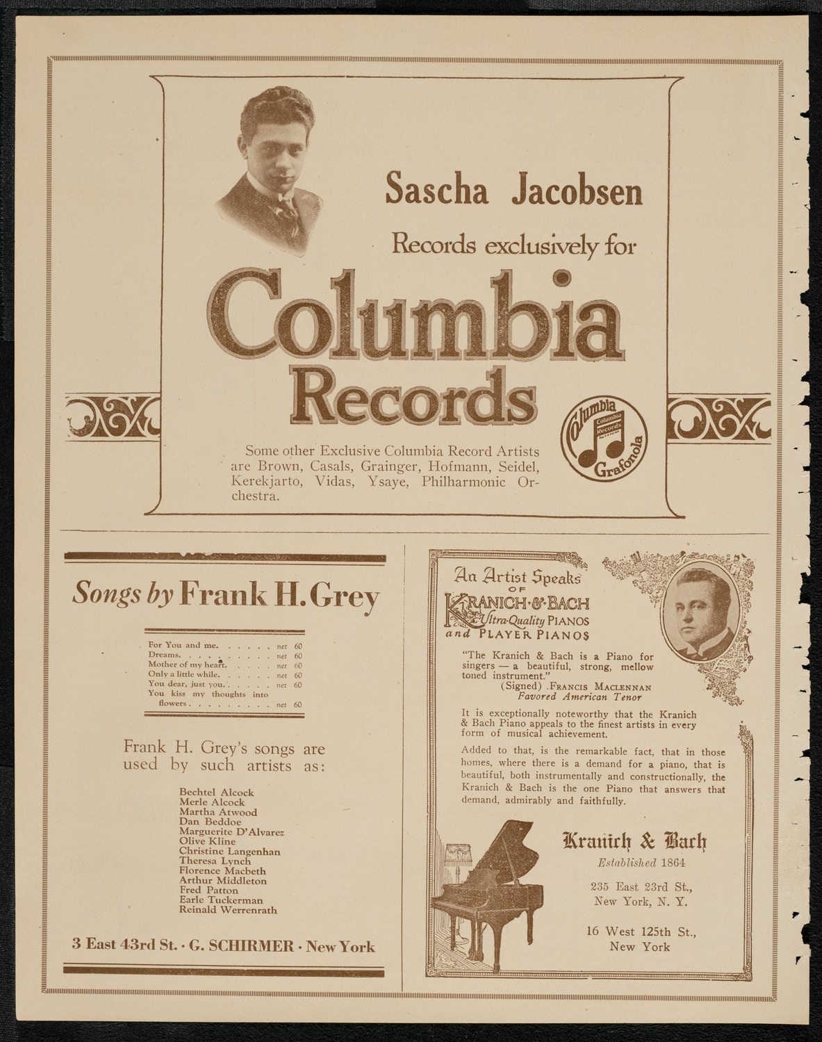 National Symphony Orchestra, March 22, 1921, program page 6