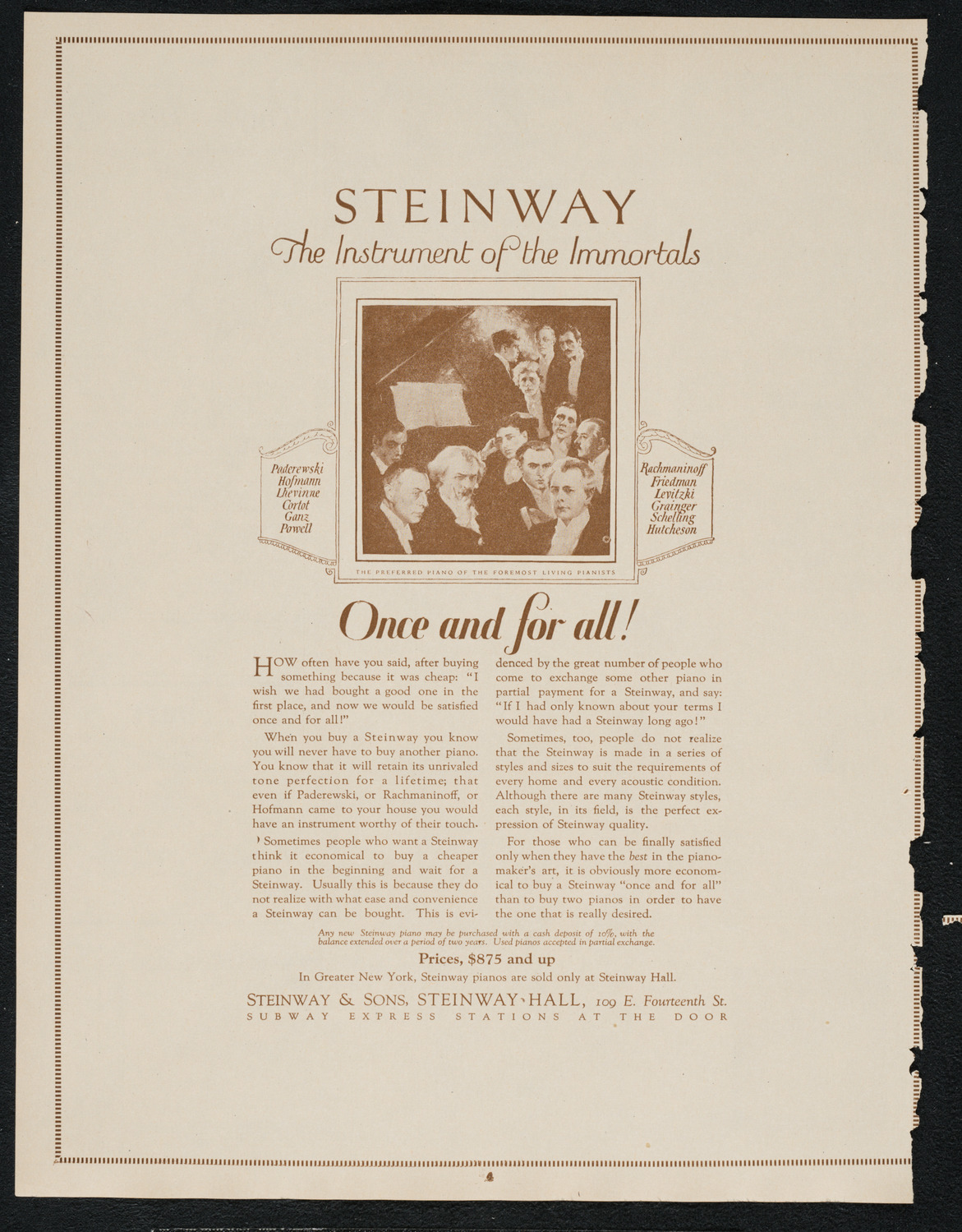 Isadora Duncan, Dancer, with Orchestra, October 13, 1922, program page 4