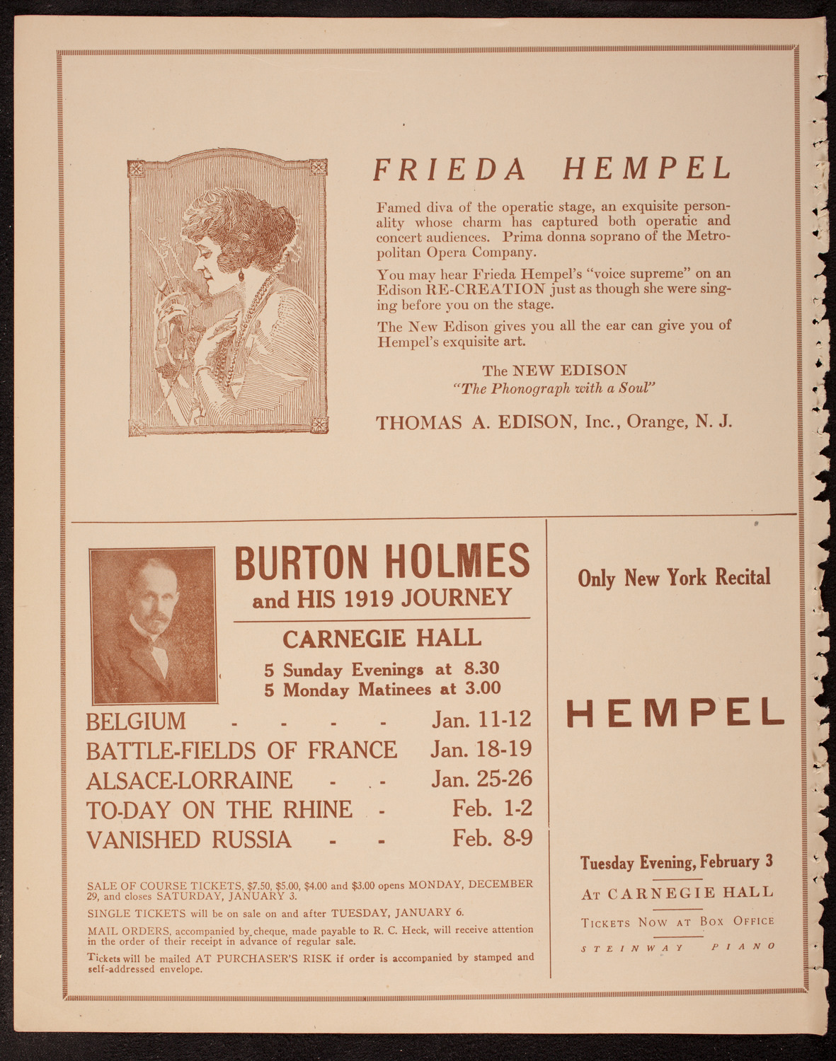 Arnold Volpe and his Symphony Orchestra with Anna Fitziu, Andres de Segurola, and Samuel Gardner, December 31, 1919, program page 2