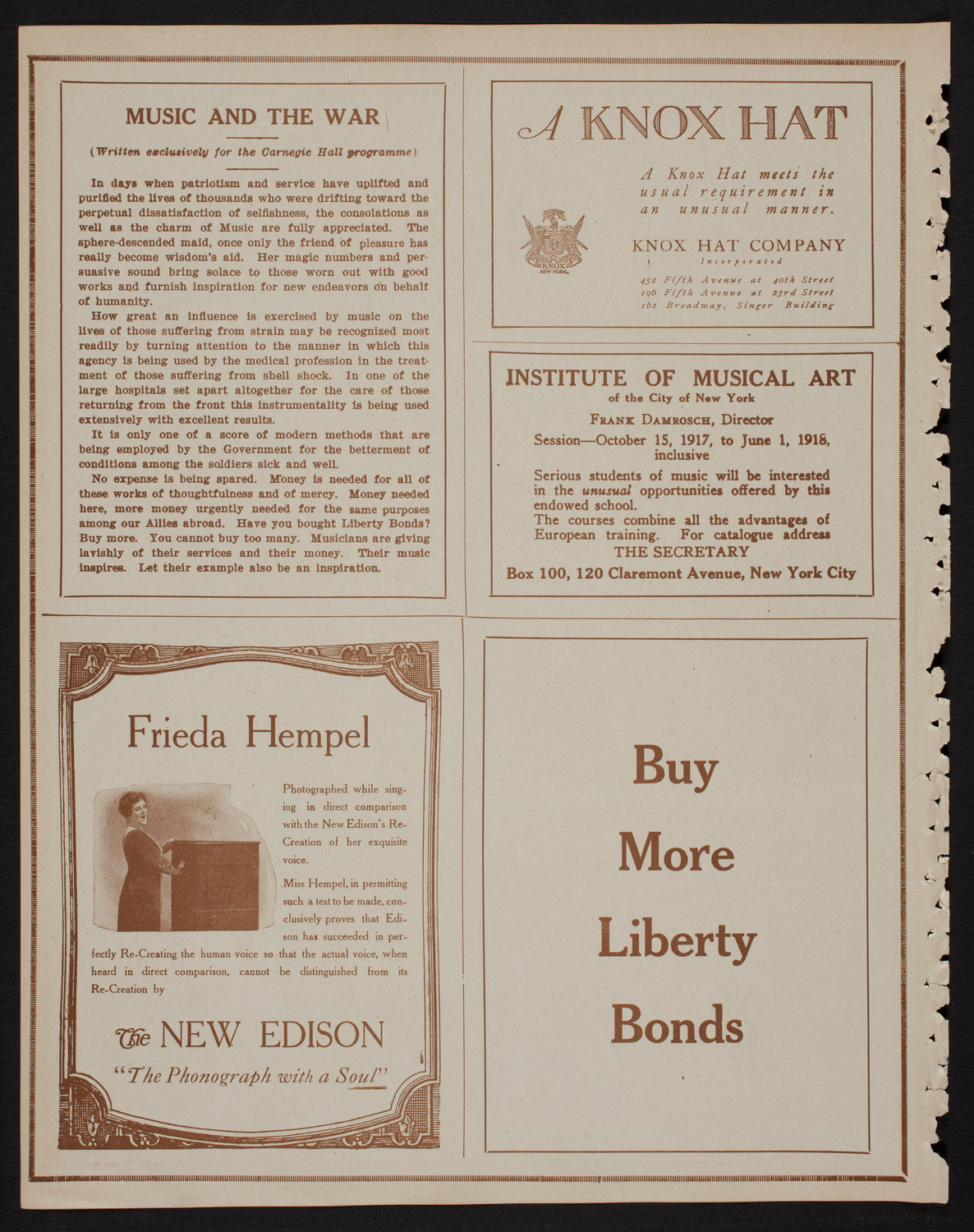 Ossip Gabrilowitsch Orchestral Concert, May 2, 1918, program page 2